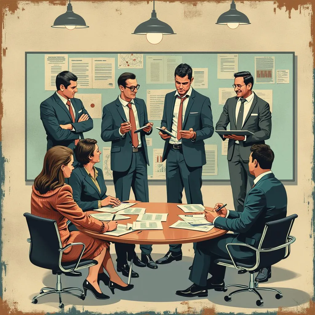 Reunión de equipo brainstorming